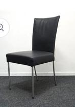 6 Bert Plantagie Jeanne Eetkamerstoelen, Huis en Inrichting, Stoelen, Ophalen, Gebruikt, Zwart, Leer