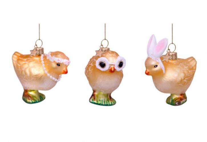 3 vondels ornamenten, Diversen, Kerst, Ophalen of Verzenden