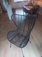 Rotan Egg chair, Huis en Inrichting, Ophalen, Zwart, Riet of Rotan, Zo goed als nieuw
