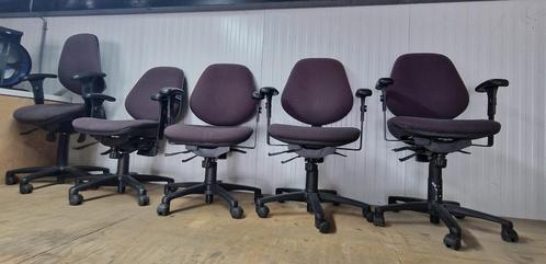 5 stuks zwarte bureaustoelen, Huis en Inrichting, Stoelen, Gebruikt, Vijf, Zes of meer stoelen, Kunststof, Stof, Zwart, Ophalen