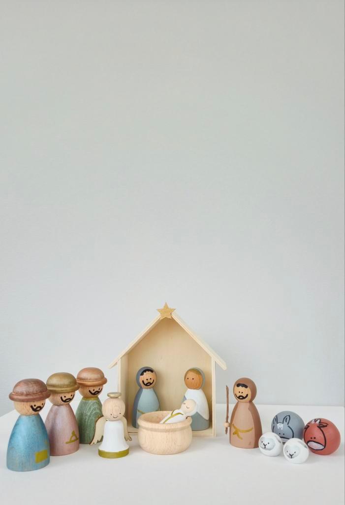 Kerststal pegdolls, Diversen, Kerst, Ophalen of Verzenden