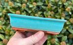 Bonsai schaal Turquoise geglazuurd aardewerk 15,4x9,1x3,8, Tuin en Terras, Bloempotten, Ophalen of Verzenden, Zo goed als nieuw