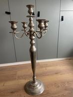 Zilveren kleurige kandelaar met 5 armen, Ophalen, Zilver