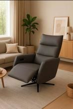 Sta op electrische stoel 2motoren relaxfauteuil, Ophalen, Minder dan 75 cm, Leer, Zo goed als nieuw