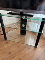 Glazen tv meubel 3 etages tv tafel kastje, Ophalen, 50 tot 100 cm, Zo goed als nieuw, Minder dan 100 cm