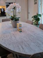 travertin eettafel ovaal €1500 korting MOET WEG! SALE, Huis en Inrichting, Tafels | Eettafels, Ophalen, Richmond Interiors, 100 tot 150 cm