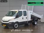 Iveco Daily 35C14 Kipper met Kist Dubbel Cabine Dubbellucht, Auto's, Bestelauto's, Gebruikt, Euro 6, Iveco, Wit
