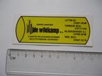 sticker oud WILDKAMP plastic Lutten Terwolde Helden Wehl, Verzenden, Zo goed als nieuw, Bedrijf of Vereniging