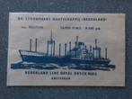 Amsterdam, SMS / s.s. Billiton 2e, Verzenden