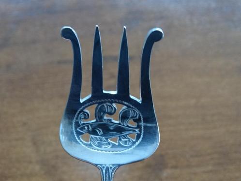 Zilveren sardineschep, visschepje met vis in de bak, antiek, Antiek en Kunst, Antiek | Goud en Zilver, Zilver, Verzenden