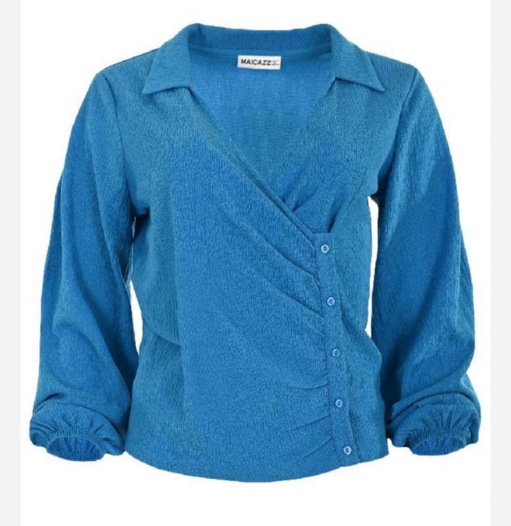 Mooie blouse Maicazz petrol maat XXL, Kleding | Dames, Blouses en Tunieken, Zo goed als nieuw, Maat 42/44 (L), Blauw, Ophalen of Verzenden