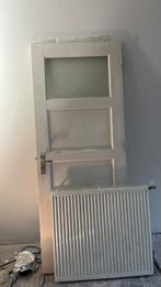 Prima deur met geblindeerd glas, Doe-het-zelf en Verbouw, Deuren en Horren, Ophalen, Gebruikt, 80 tot 100 cm, Binnendeur