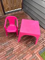 Buiten tafeltje roze met stoel., Kinderen en Baby's, Speelgoed | Overig, Meisje, Gebruikt, Ophalen