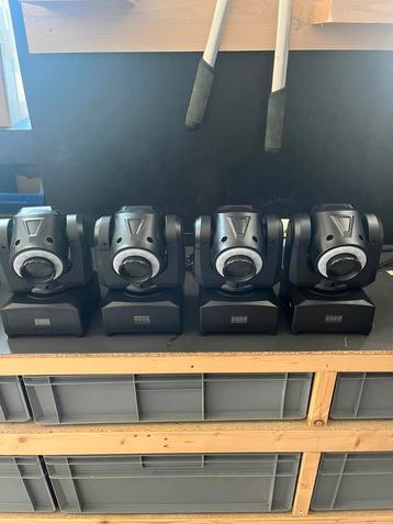 4x 80W mini moving heads beschikbaar voor biedingen