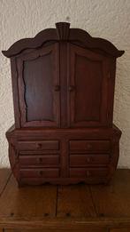 Miniatuur houten kabinet, Antiek en Kunst, Ophalen of Verzenden