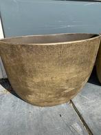Gouden bloempot, Tuin en Terras, Bloempotten, Binnen, Zo goed als nieuw, Minder dan 40 cm, Overige vormen