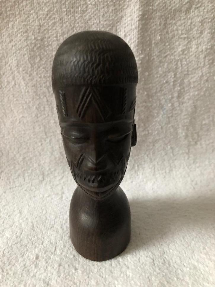 Afrikaanse ebbenhouten buste, Antiek en Kunst, Kunst | Beelden en Houtsnijwerken, Ophalen of Verzenden