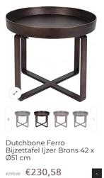 Dutchbone Gietijzer Tafel - Nu slechts 99!, Huis en Inrichting, Tafels | Bijzettafels, Gebruikt, Metaal of Aluminium, Rond, 55 tot 75 cm
