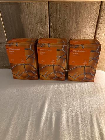 *Nieuw 3 doosjes oranje ledlampjes voor kerstboom* beschikbaar voor biedingen