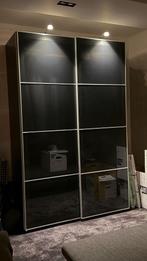 IKEA PAX kledingkast met schuifdeuren (1,5 M) en verlichting, Gebruikt, 200 cm of meer, Modern, strak, 50 tot 75 cm