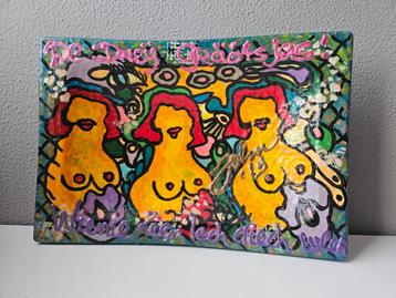 Uniek Kunstwerk - Drie Vrouwen beschikbaar voor biedingen