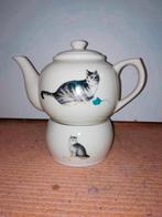 Leuke set van theepot en theelicht met kat, €15,-, Huis en Inrichting, Keuken | Servies, Keramiek, Overige typen, Nieuw, Ophalen of Verzenden