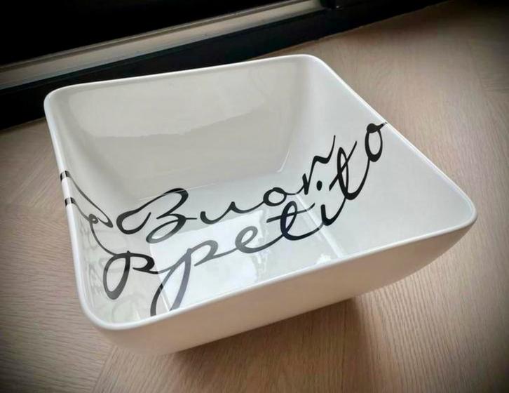 Rivièra Maison Buon Appetito Kom | maat L, Huis en Inrichting, Keuken | Servies, Zo goed als nieuw, Kom(men), Overige stijlen