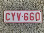 Vintage kentekenplaat nummerplaat België, Ophalen of Verzenden, Gebruikt, Auto's
