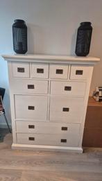 Witte houten ladekast / dressoir in goede staat, Ophalen, 50 tot 100 cm, Zo goed als nieuw, Met lade(s)