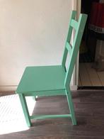 Leuke groene houten stoel, Ophalen, Zo goed als nieuw, Overige kleuren, Eén