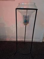Glazen windlicht op voet - 65 cm hoog, Ophalen, Gebruikt