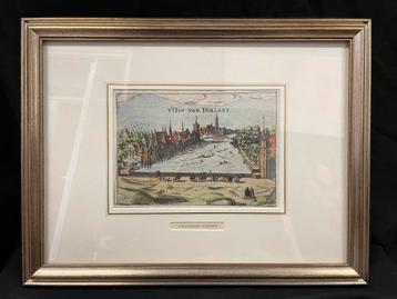‘t Hof van Hollant - Originele handgekleurde kopergravure beschikbaar voor biedingen