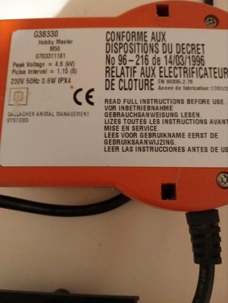 Gallagher M50 schrikdraad apparaat, Dieren en Toebehoren, Overige Dieren-accessoires, Ophalen of Verzenden