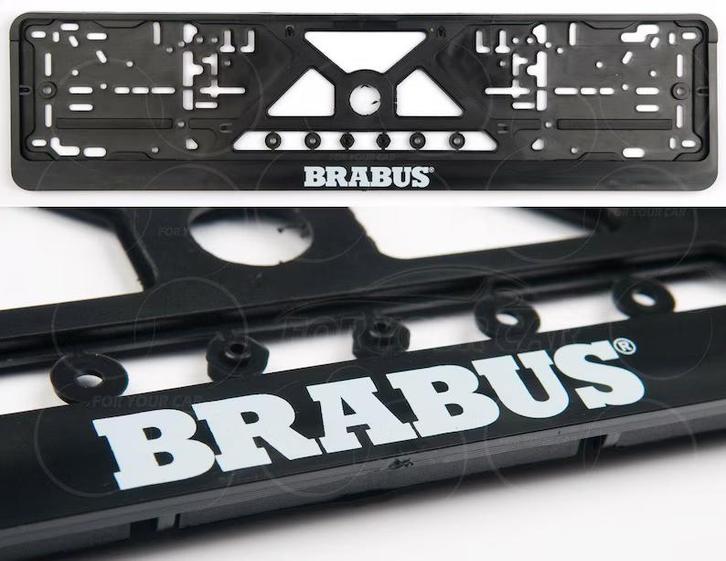 2x Brabus Europees kentekenplaathouder, Auto diversen, Kentekenplaathouders, Zo goed als nieuw, Ophalen of Verzenden