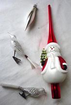 Mooie puntgave glazen Piek met glazen vogeltjes kerstballen, Verzenden, Zo goed als nieuw