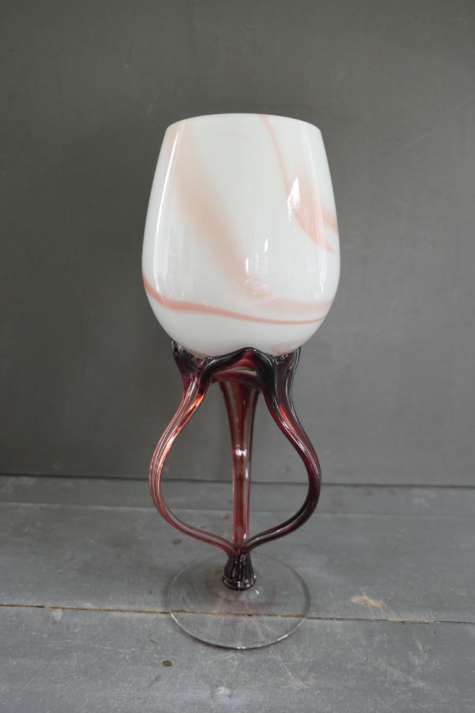 Vintage Jozefina Krosno Octopus glazen vaas Poland, Antiek en Kunst, Antiek | Vazen, Verzenden