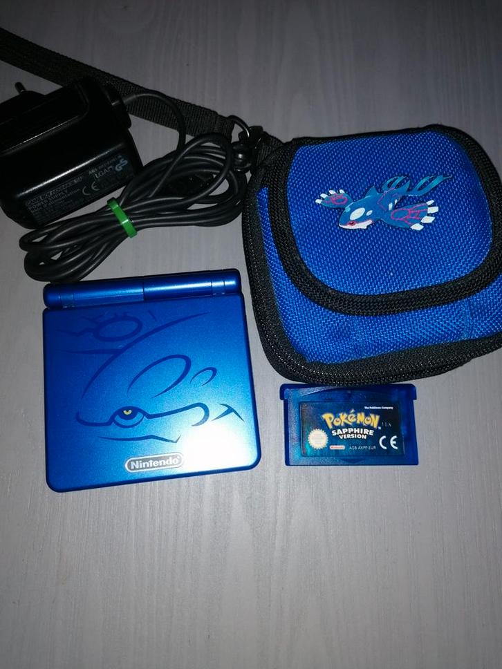 Game Boy Advance SP Kyogre Editie + Pokémon Sapphire, Spelcomputers en Games, Games | Nintendo Game Boy, Gebruikt, Role Playing Game (Rpg)
