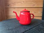 Vintage Rode Emaille Theepot, Antiek en Kunst, Antiek | Emaille, Ophalen of Verzenden