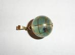 Hanger Globe Groen Verguld Wereldbol Edelsteen, Overige materialen, Overige voorstellingen, Nieuw, Ophalen of Verzenden