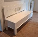 Witte houten klepbank 150cm, Huis en Inrichting, Banken | Bankstellen, Ophalen, Gebruikt, Minder dan 75 cm, 150 tot 200 cm