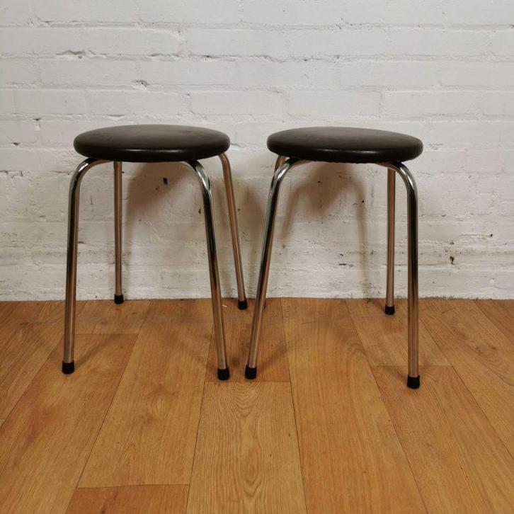 Vintage mid century keukenkrukjes, krukjes metaal en skai, Huis en Inrichting, Krukjes, Gebruikt, IJzer, Ophalen of Verzenden