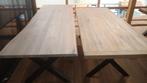 tafel eettafel outlet tafelblad massief boomstamtafel, Huis en Inrichting, Tafels | Eettafels, 50 tot 100 cm, Rechthoekig, Ophalen