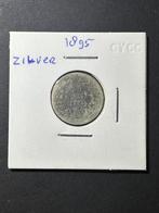 Zilveren kwartje 25 cent 1895 - Nederland, Zilver, 25 cent, Ophalen of Verzenden, Koningin Wilhelmina