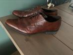 Cognac leren schoenen 42 Manguun schoenen netjes bruin, Kleding | Heren, Bruin, Verzenden, Zo goed als nieuw, Veterschoenen