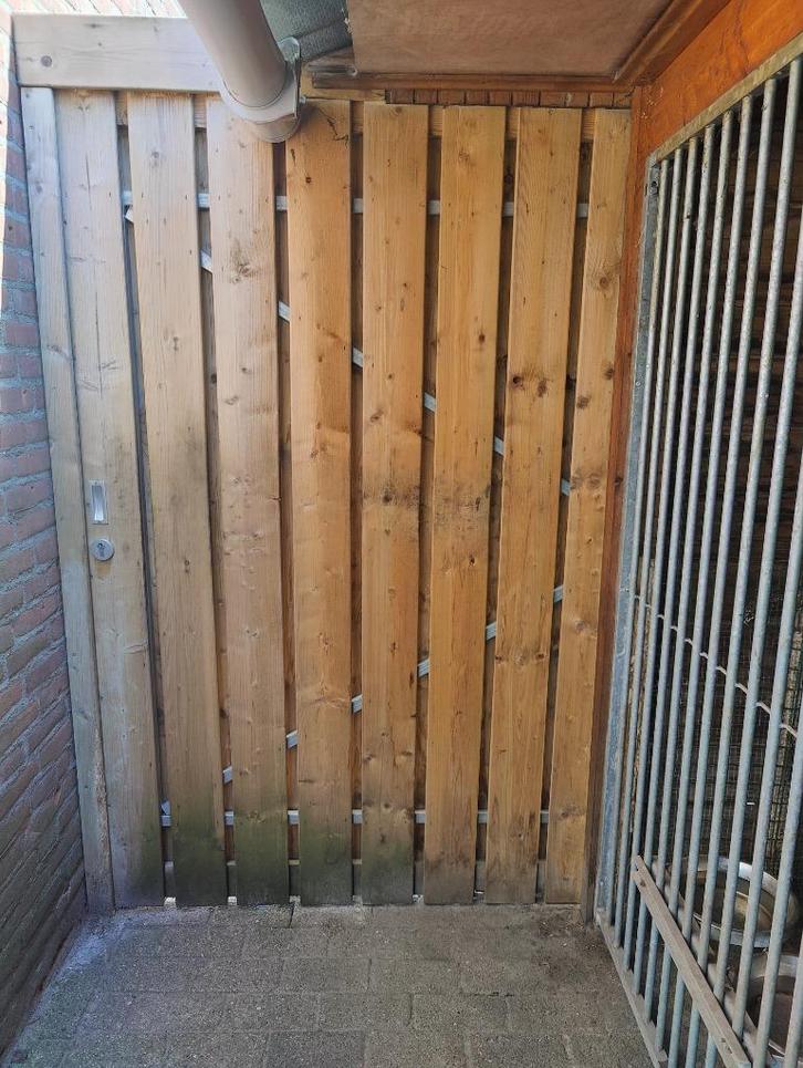 Geïmpregneerde vuren Schuif poort, Tuin en Terras, Tuinpoorten, Gebruikt, Schuifpoort, Hout, 150 tot 200 cm, 100 tot 150 cm, Ophalen