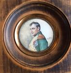 NAPOLEON BONAPARTE, antiek, frans miniatuur in houten lijst, Antiek en Kunst, Kunst | Schilderijen | Klassiek, Ophalen of Verzenden