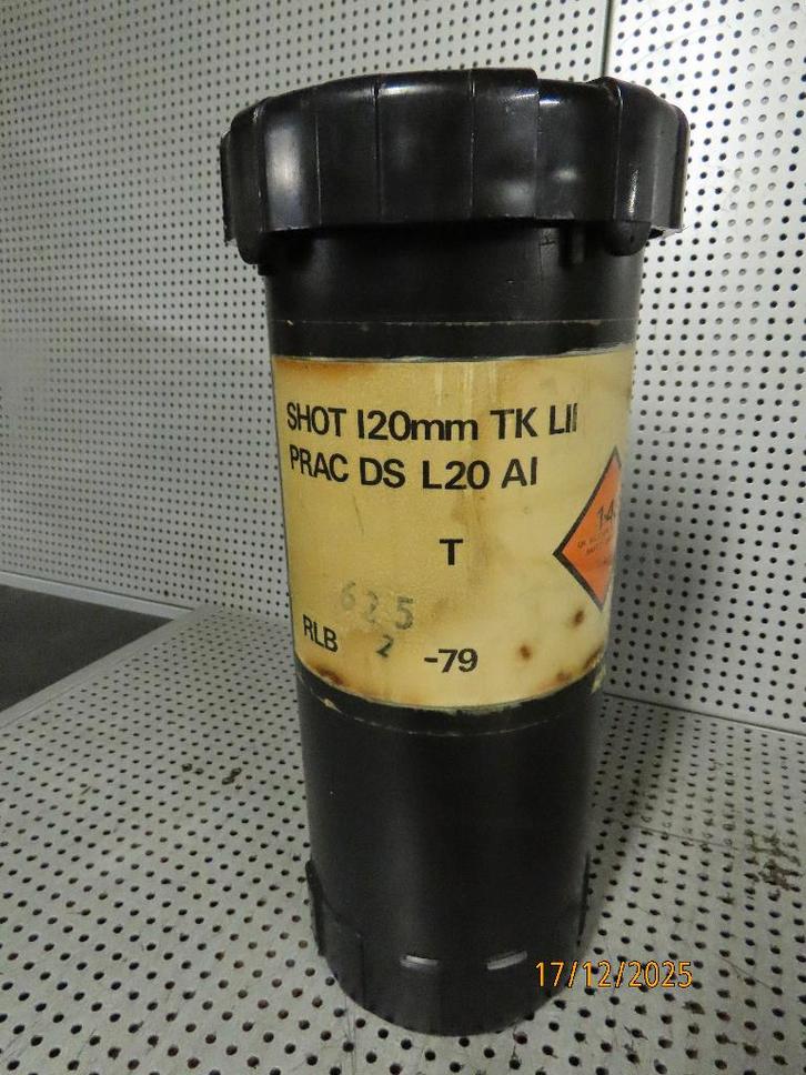 Koker Container voor 120MM granaat U.K. Military '74, Verzamelen, Militaria | Algemeen, Landmacht, Overige typen, Engeland, Ophalen of Verzenden