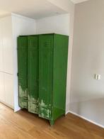 Vintage groene lockerkast, Gebruikt, Vintage, Ophalen