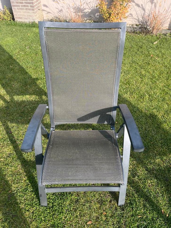 6x Bellagio Lugo tuinstoelen, Tuin en Terras, Tuinstoelen, Gebruikt, Aluminium, Inklapbaar, Ophalen