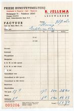 factuur Friese rundvetsmelterij R.Jellema te Leeuwarden 1962, Ophalen of Verzenden, Gebruikt, Gebruiksvoorwerp